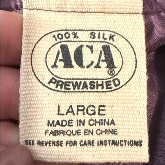 Vintage ACA 100% Silk Bomber Jacket Purple XL Oversized Limited Edition - Picture 8 of 9